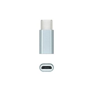 ADAPTADOR USB-C A MICRO USB NANOCABLE GRIS