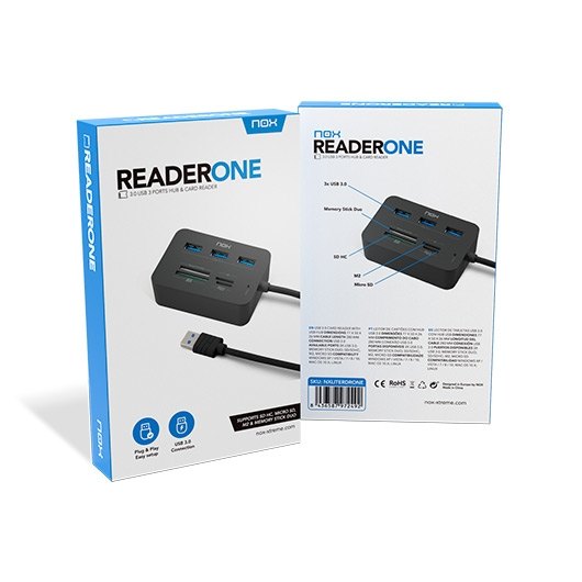 LECTOR DE TARJETAS+USB 3.0 NOX READER ONE