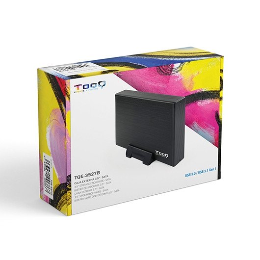 CAJA EXTERNA 3.5 USB3.0 SATA TOOQ ALUMINIO NEGRA - Imagen 6