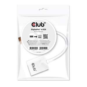 ADAPTADOR ACTIVO CLUB3D  DP A VGA WHITE 1920X1200P/60HZ/