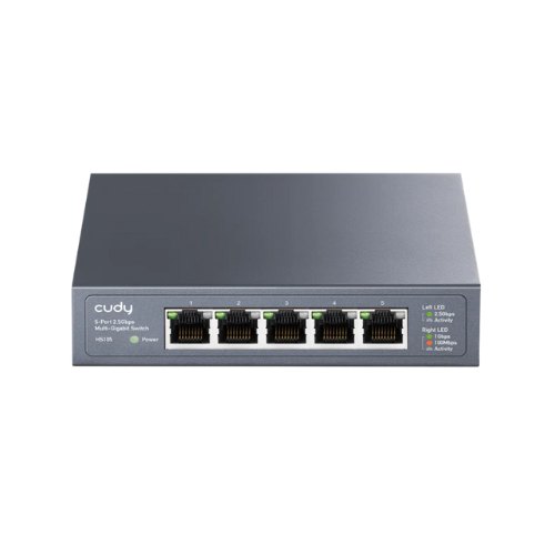 HUB SWITCH 5 PTOS CUDY HS105 2.5G METAL 5XGIGABIT DE 2.5G/METAL CASE