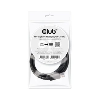 ADAPTADOR ACTIVO MINI-DP A VGA CLUB3D BLACK 1920X1200P/60HZ/CABLE 22.86CM