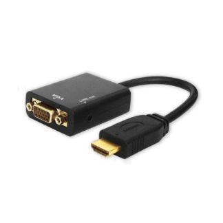 ADAPTADOR HDMI (M) A VGA (H) CON AUDIO SAVIO CL-23 NEGRO/1080P/PLUG