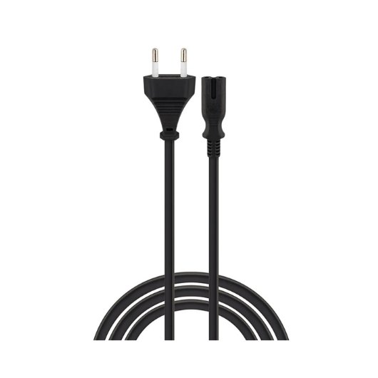 CABLE ALIMENTACIÓN UNIVERSAL SAVIO CL-178 ANGULAR/5M/2 PINES/NEGRO/2.5A/IEC C7