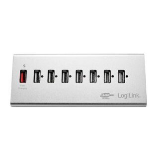 HUB 7 PUERTOS USB2.0+1CARGA RAPIDA LOGILINK UA0225