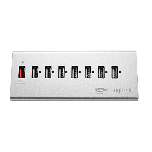 HUB 7 PUERTOS USB2.0+1CARGA RAPIDA LOGILINK UA0225