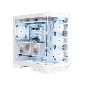 TORRE DARKFLASH DY570 BLANCA ATX DOBLE CAMARA/CRISTAL CURVO/4 FANS ARGB PWM
