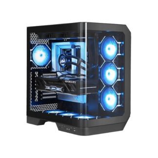 TORRE DARKFLASH DY570 NEGRA ATX DOBLE CAMARA/CRISTAL CURVO/4 FANS ARGB PWM
