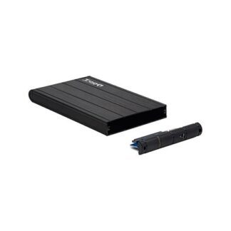 CAJA EXTERNA 2.5 USB3.1 SATA TOOQ ALUMINIO NEGRO