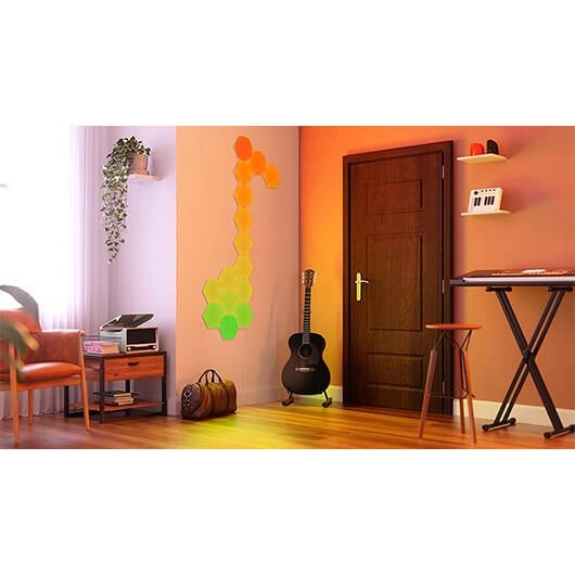 PANEL LED NANOLEAF SHAPES HEXAGONS STARTERKIT 15PK - Imagen 5