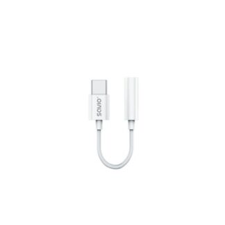 ADAPTADOR USB-C SAVIO AK-51 BLANCO/DAC/USB TIPO C/MINI JACK 3,5 MM