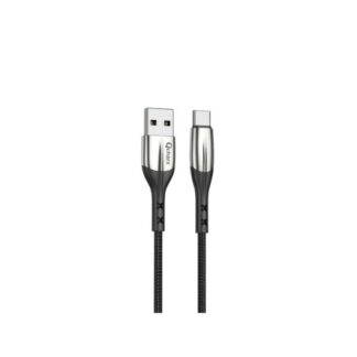 CABLE TIPO C QCHARX TORONTO 1M 1M/USB A TIPO C/3A/NEGRO/CORDON/ZINC