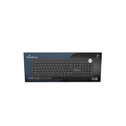 TECLADO MEDIARANGE MROS101 BLACK ES FLAT KEYS 1.5M USB
