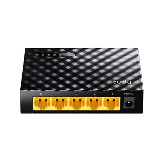 HUB SWITCH 5 PTOS CUDY GS105D 5X10/100M RJ45 PORTS/DESKTOP/PLASTIC CASE