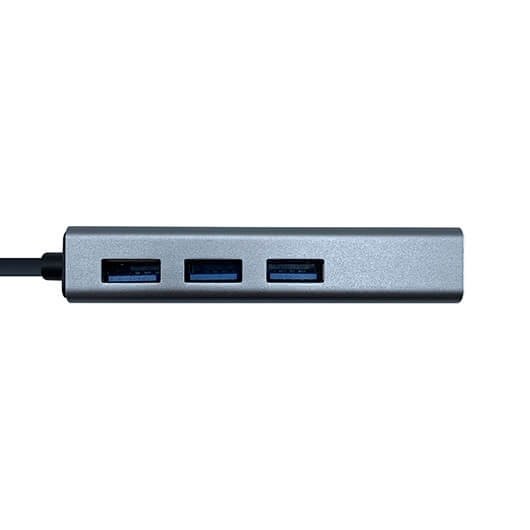 HUB 3 PUERTOS USB 3.2 + RJ-45 AISENS TYPE-A GRIS - Imagen 3