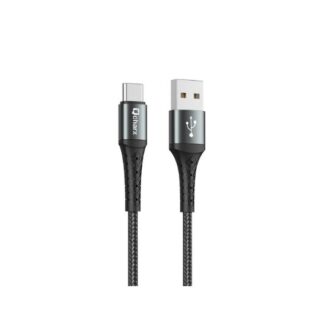 CABLE TIPO C QCHARX LYON 1M 1M/USB A TIPO C/3A/NEGRO/CORDON/ALUMINIO