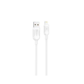 CABLE LIGHTNING QCHARX ATHENS 1M 1M/USB A LIGHTNING/3A/BLANCO/PVC