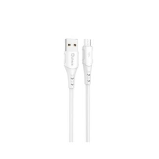 CABLE USB 2.0 A MICRO USB QCHARX LISBON 1M 1M/USB A MICRO/2,4A/BLANCO/PVC
