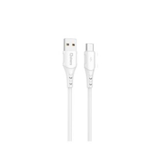 CABLE TIPO C QCHARX LISBON 1M 1M/USB A TIPO C/3A/BLANCO/PVC