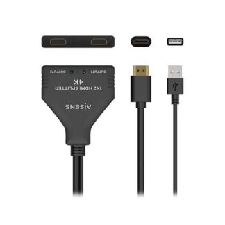 ADAPTADOR VIDEO HDMI-M A 2XHDMI-H 4K AISENS NEGRO