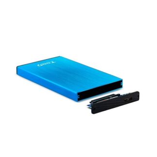 CAJA EXTERNA 2.5  USB3.2 SATA TOOQ ALUMINIO AZUL