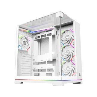 TORRE ATX XYZ TESSERACT A-RGB WHITE 4XVENT 120MM ARGB/CPU MAX 165MM/GPU MAX 400MM