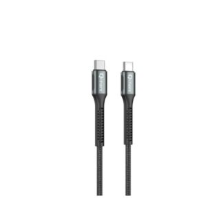 CABLE QCHARX PRAGUE TIPO C 1M C A TIPO C/100W/NEGRO/CORDON/REFORZADO