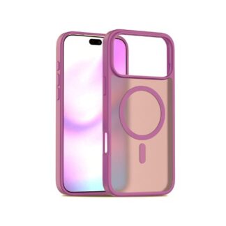 FUNDA QCHARX MATE PREMIUM IPHONE 17 MORADO MAGSAFE/ACRILICA/TPU FLEXIBLE/MARCO ELEVADO 2D