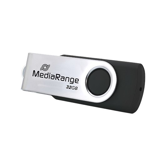 PENDRIVE 32GB USB-C 3.2 MEDIARANGE SILVER-BLACK LECTURA 70MBS/ESCRITURA 20MBS