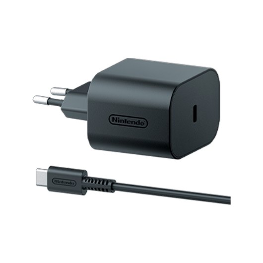CARGADOR NINTENDO SWITCH 2 NEGRO/USB-C