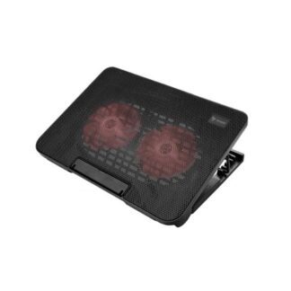 BASE REFRIGERACION SAVIO COS-02 NEGRO/2 VENTILADORES/AJUSTE ÁNGULO/FLUJO 115 CFM