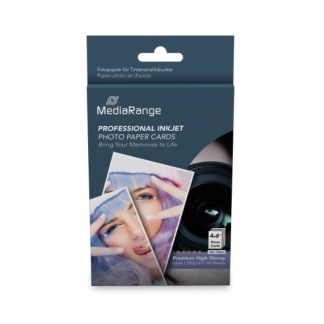 PAPEL FOTOGRAFICO MEDIARANGE MRINK104 A5 BRILLO 100X150MM/220G/50 HOJAS