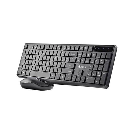 TECLADO + RATON NGS WIRELESS HYPE KIT USB NEGRO