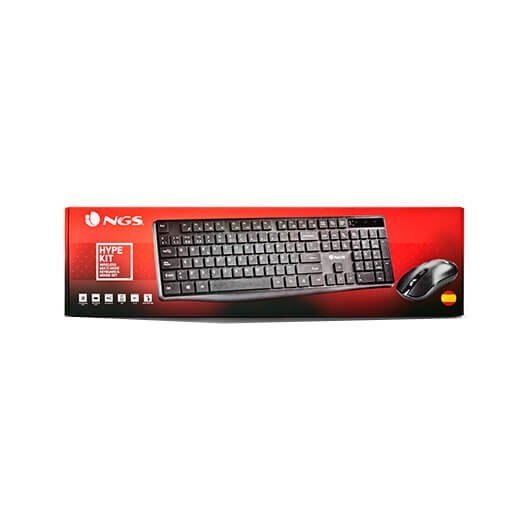 TECLADO + RATON NGS WIRELESS HYPE KIT USB NEGRO - Imagen 4