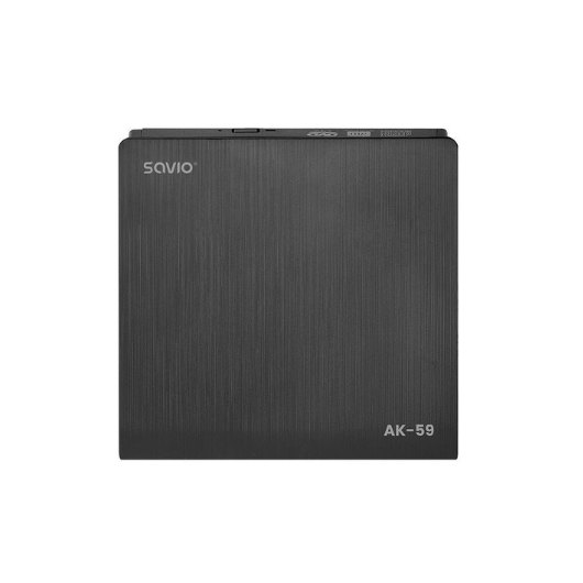 GRABADOR EXTERNO SLIM SAVIO AK-59 CD/DVD R/RW - USB C/USB-A/NEGRO