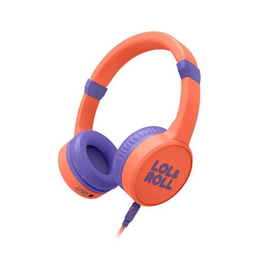 AURICULARES MICRO ENERGY SISTEM LOL ROLL ORANGE SUPRAURAL/DIADEMA/JACK3.5/LIMITADOR DE VOLUMEN