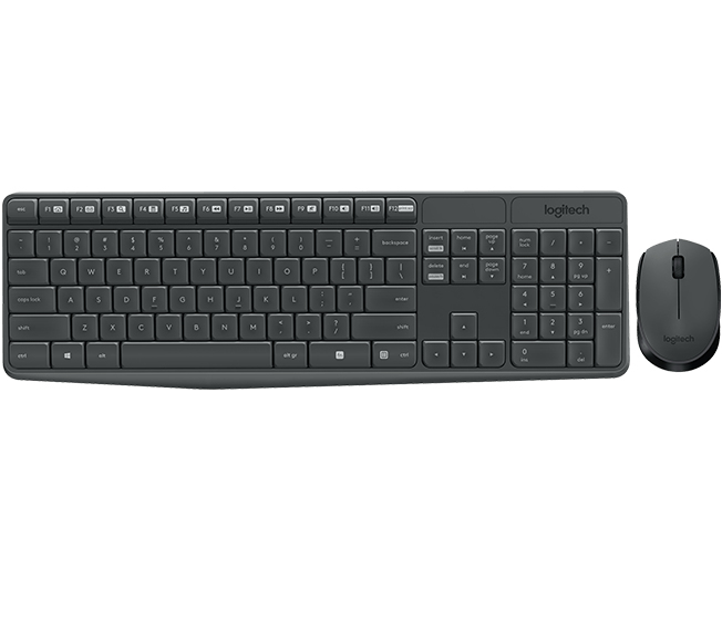 Teclado+Ratón Logitech MK235 Wireless Negro