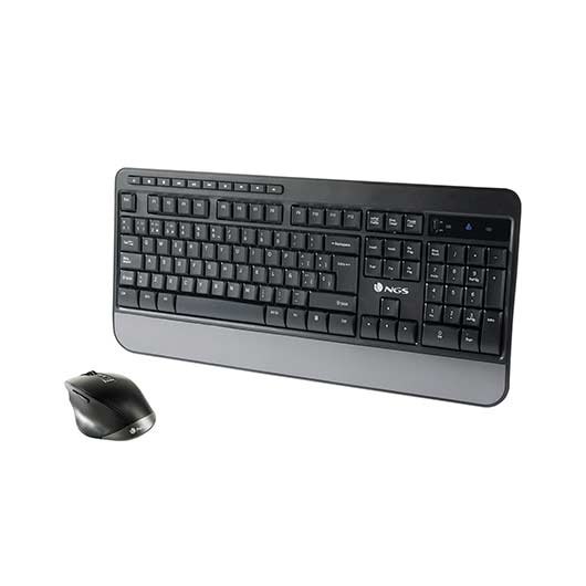 TECLADO + RATON NGS WIRELESS SPELL KIT USB NEGRO